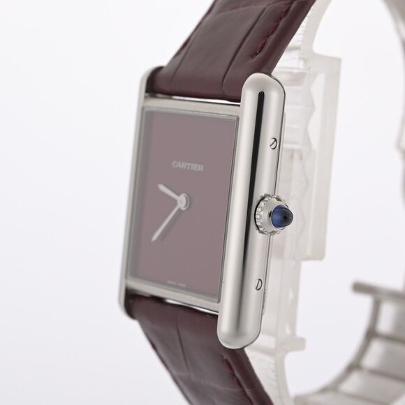 Cartier Tank Must Large WSTA0054 Red Burgundy 26mm Men's Watch Full Set - Picture 4 of 12